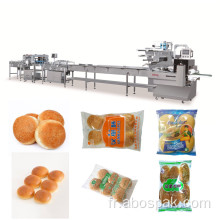 Machine à emballer automatique de nourriture d&#39;oreiller de petits pains de hamburger de sésame